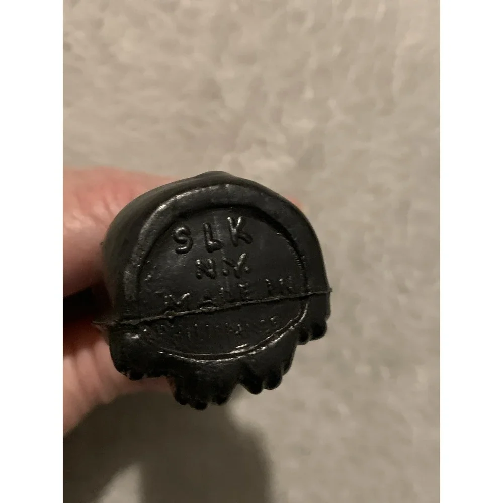 Vintage Plastic Black Cat Candy Container Halloween Blow Mold 3.75